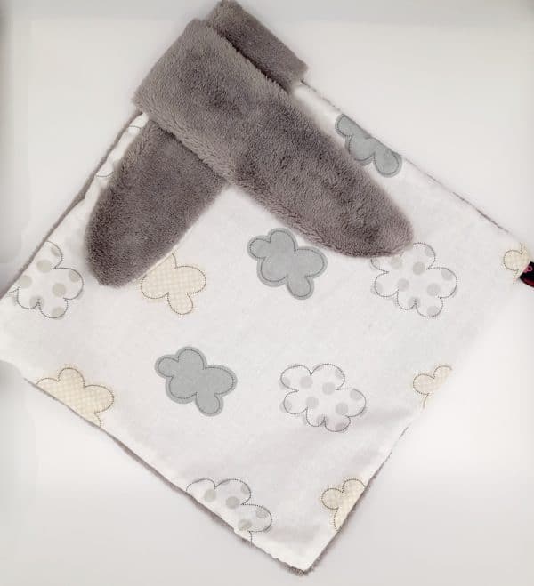 doudou lapin, cadeau naissance, original, fait main made in France