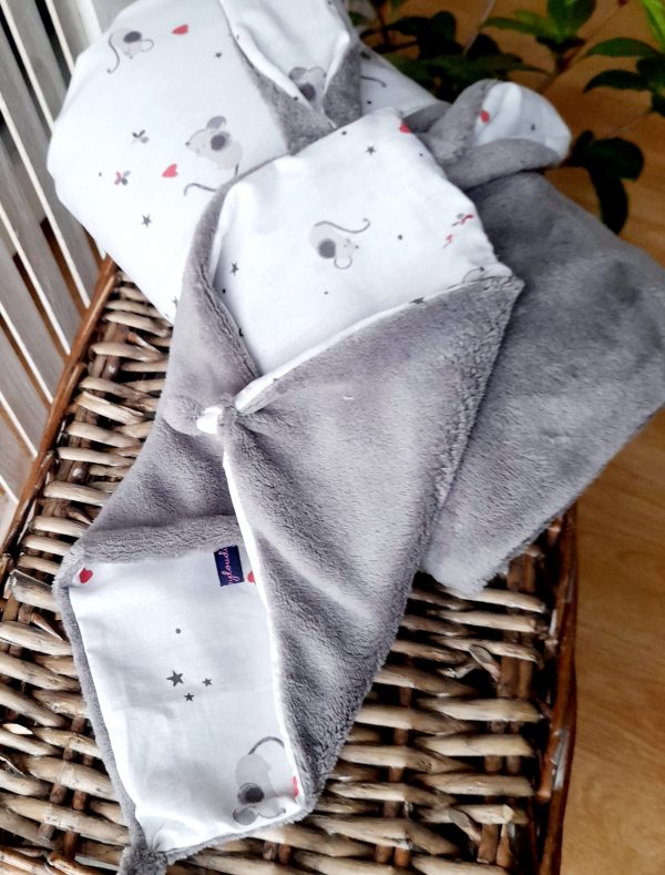 cadeau NAISSANCE BABYDOUDIZ doudou et couverture fait main made in France