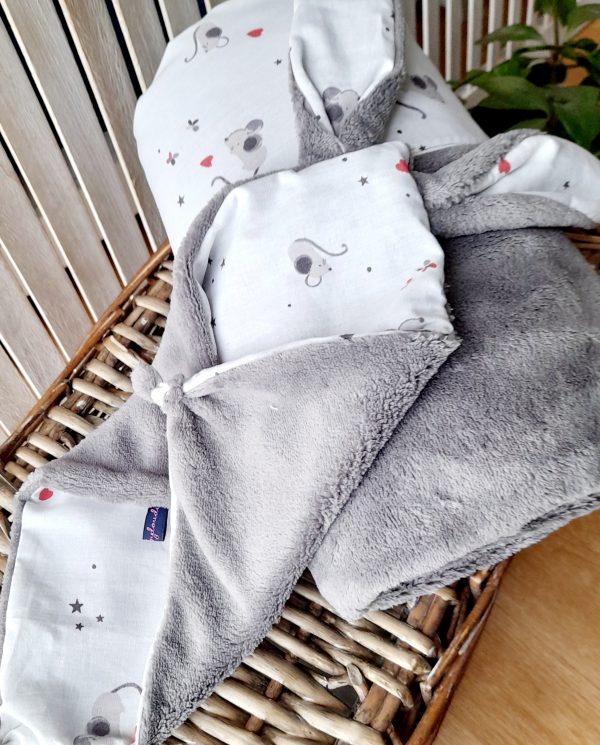 cadeau NAISSANCE BABYDOUDIZ doudou et couverture fait main made in France